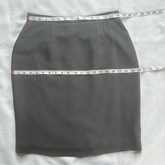 VTG Casual Corners Annex Gray Lined Pencil Coprcore Business Career Skirt SZ 10 - Picture 11 of 13